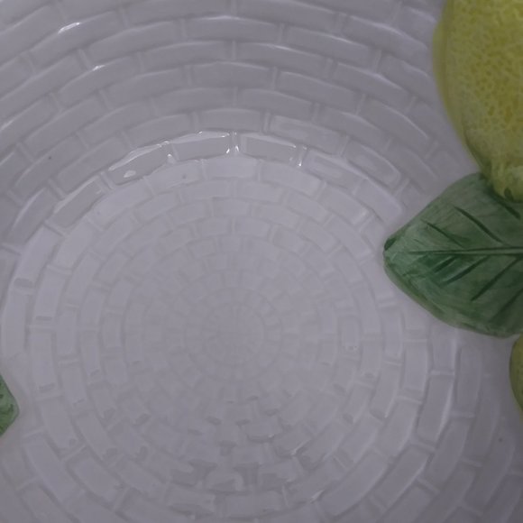 Vintage Fitz and Floyd Fruit Basket Weave Lemon bowl - Picture 7 of 15